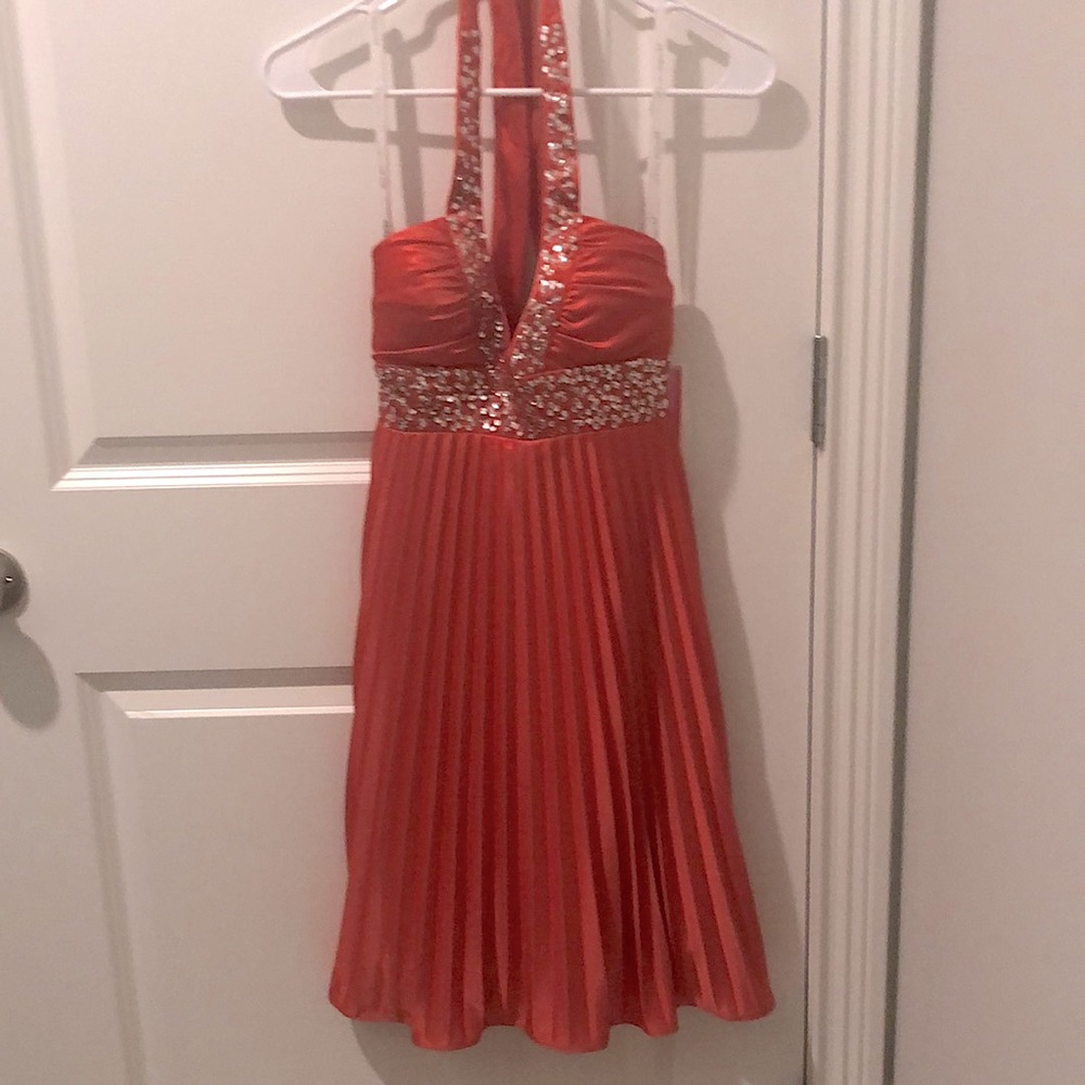 Orange Mango Prom Formal Cocktail Dress